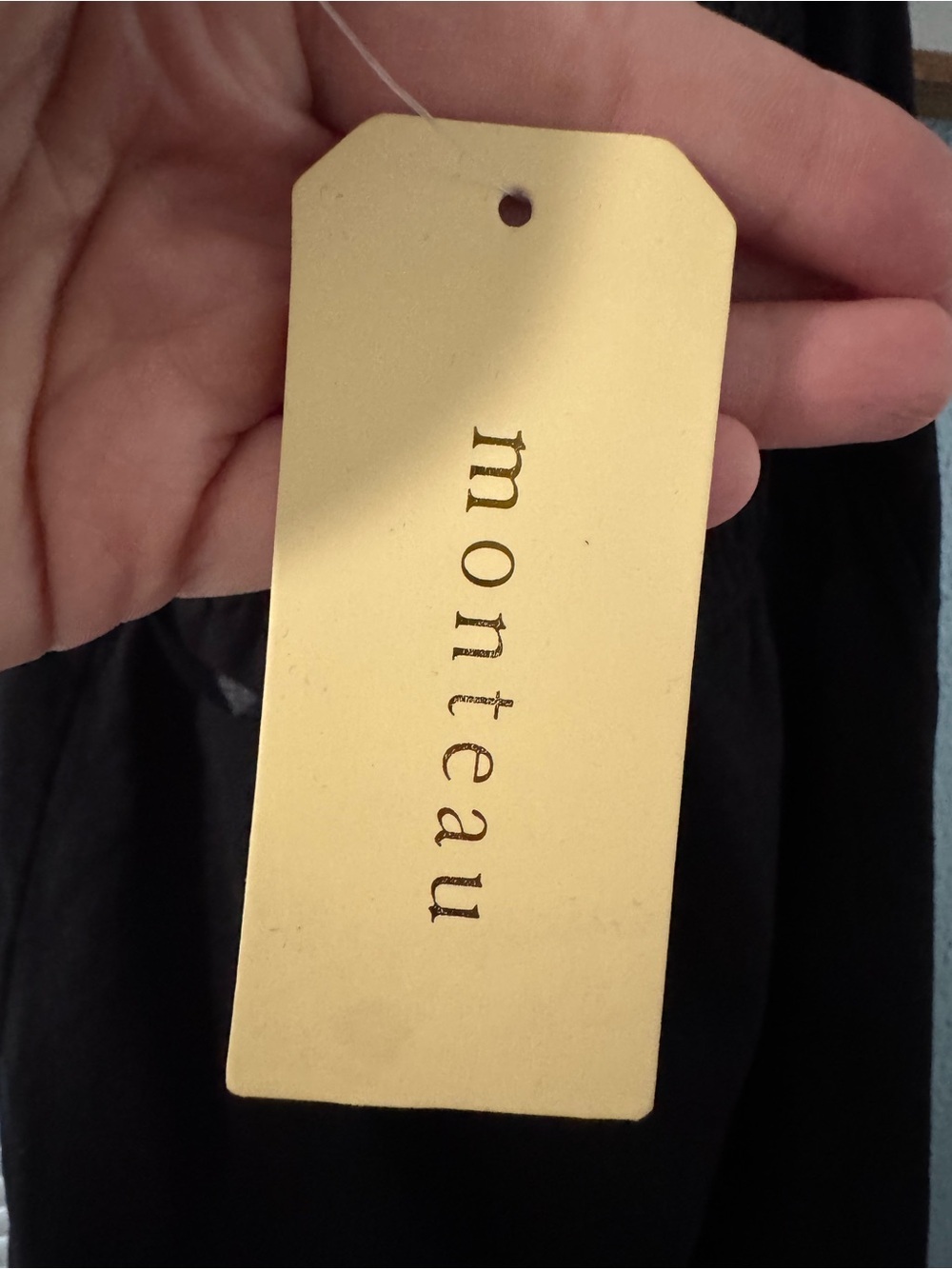 Monteau Los Angeles Black Halter Button-Front Dress Small NWT Linen Blend - Picture 6 of 6
